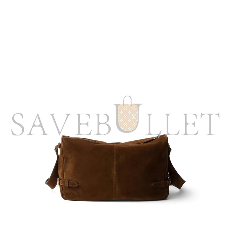 PRADA SUEDE SHOULDER BAG 2VH187 (35*22*12cm)